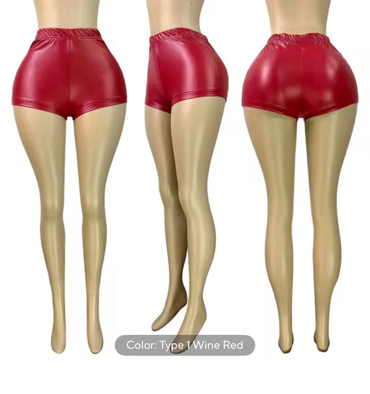 Faux Leather Shorts