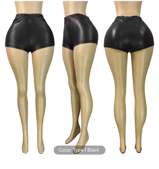 Faux Leather Shorts